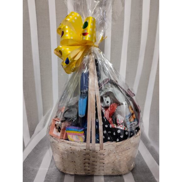 50s Themed Gift Basket with Head Band Glasses Scarf Croc Charms - Picture 5 of 13